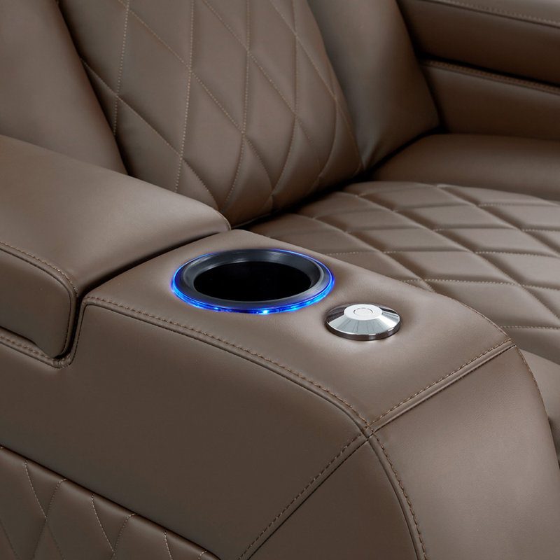 Valencia Theater Seating Leather Home Theater Seating with Cup Holder Wayfair